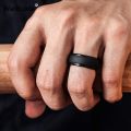 Men Silicone Rings Hypoallergenic Flexible Sports Antibacterial Wedding Rubber Bands 8mm Food Grade FDA Silicone Finger Ring. 