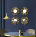 4 Pcs Fancy Wall Mirror Set – Vintage Design, Easy to Mount. 