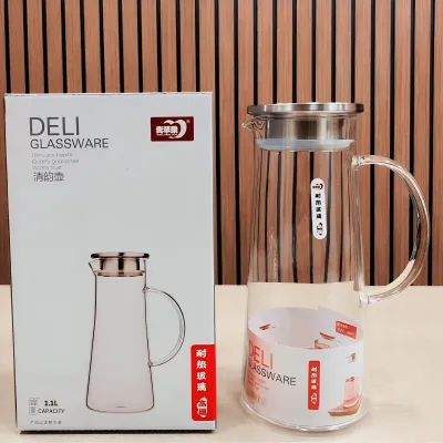 Borosilicate Steel-Lid Juice Jug