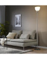 IKEA Uplight - Floor Lamp - Silver With White Shade. 