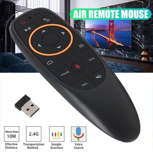 Voice Air Mouse with Microphone 2.4GHz Wireless USB 6 Axis Gyroscope IR Remote Control For Android TV Box Laptop PC