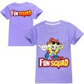 New Boys Kawaii Fun Squad Gaming Cotton Printing T-shirts Cartoon Short-sleeved Girls T-shirt Summer Casual All-match Tops. 