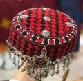 Afghan hats &caps Matha Patti With Cap, fashion girls accessories hats caps Hair jewelry, Tribal Patti With Knitted Caps Afghani Cultural Taqiyah Caps with Pendant girls caps and hats. 