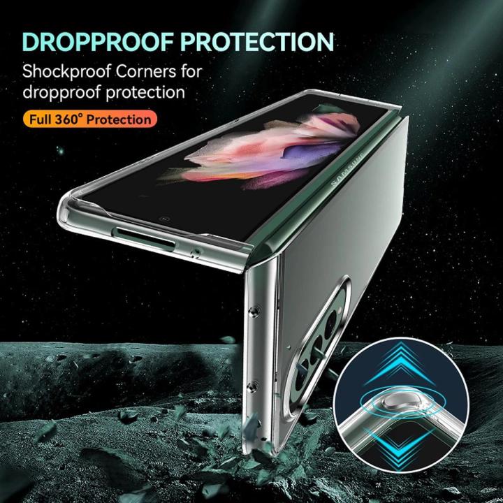 Samsung Galaxy Z Fold 3 Cover Folding Protective Case Hard PC Front Back Protection Samsung Galaxy Z Fold 3 Starches/Shock free Back Cover