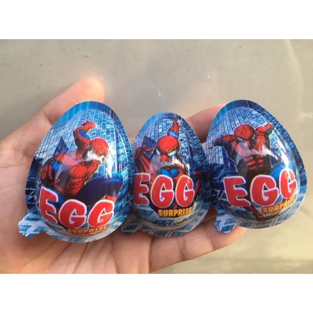 6 Pcs Spiderman Surprise Eggs Egg with Toy HALAL (LOCAL READY STOCKS)