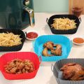 Air Fryer Silicone Griddle Reusable Pot Easy Clean Round/Rectangular Liner Ninja Griddle Pizza Plate Grill Mat Air Fryer Accessories Fryer Silicone Pot Basket Liner Non-Stick Oven Baking Tray. 