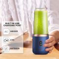USB Rechargeable Juicer Blender - Mini Portable Personal Size Blender with 6 Blades - Electric Mixer for On-the-Go Smoothies - 400ml Food Grade Fruit Juicer Machine. 