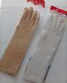 2 Pair-Summer Sun Block long Gloves For Ladies-Beige and White. 