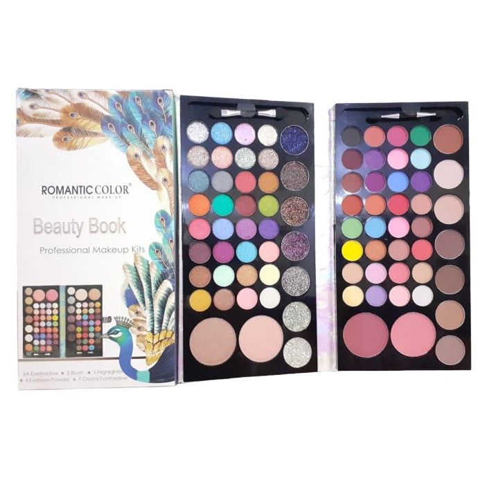 Romantic Color Beauty Book Makeup Palette 82 Shades Complete Eye & Face Makeup Kit