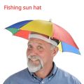 Outdoor Sun Shade Waterproof Camping Fishing Headwear Cap Portable Rain Umbrella Hat Foldable Adjustable Fishing Hat for Men. 