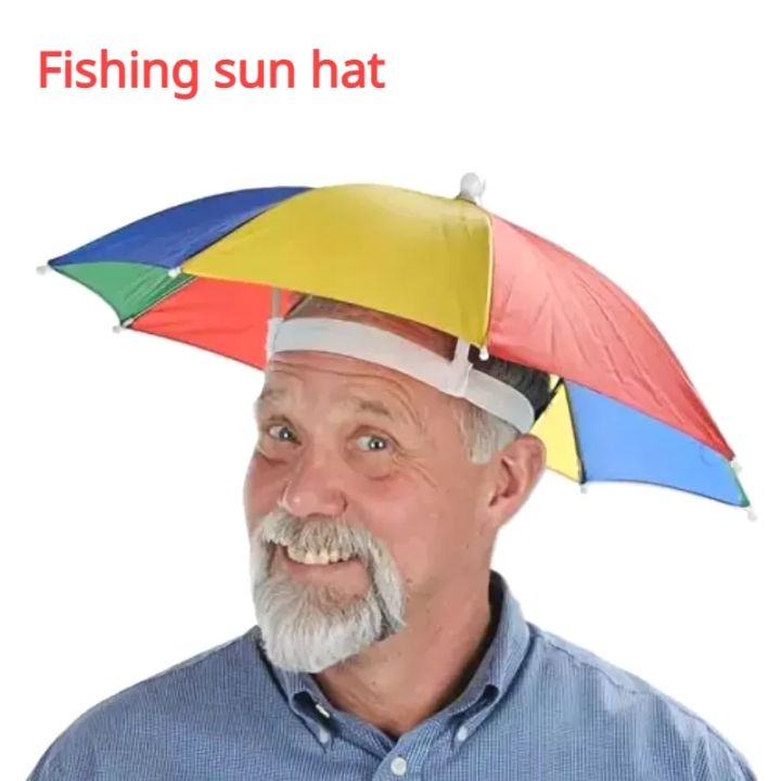 Outdoor%20Sun%20Shade%20Waterproof%20Camping%20Fishing%20Headwear%20Cap%20Portable%20Rain%20Umbrella%20Hat%20Foldable%20Adjustable%20Fishing%20Hat%20for%20Men%20-%20Image%202