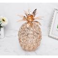 Nordic Room Decor Pineapple Crystal Ornaments Gold Silver Fruit Wrought Iron Desk Adornment Home Decoration Accessories Modern. 
