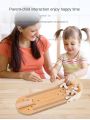 Mini Bowling spil Set for Kids Wooden Mini Bowling Interactive Parent-Child Desk Toy Polished Developmental Relaxing Mini Bowling Game for 3+ Years Old Sporting Supplies educational wooden mini bowling indoor Creative Gift game. 