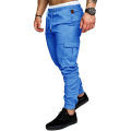 Cargo Trousers for men in Blue Color - 6 Pocket Trouser. 