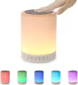 Night Light Bluetooth Speaker, Portable Wireless Bluetooth Speakers, Touch Control, Color LED Speaker, Bedside Table Light, Speakerphone/TF Card/AUX-in Supported. 