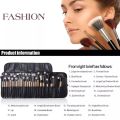 Pearlin 24 Pieces Makeup brushes - Professional Eye and Face brushes set with leather bag - Foundation brush - Eyeshadow brushes set. 