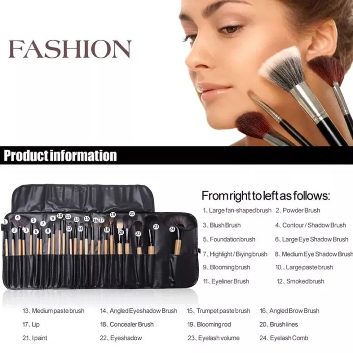 Pearlin%2024%20Pieces%20Makeup%20brushes%20-%20Professional%20Eye%20and%20Face%20brushes%20set%20with%20leather%20bag%20-%20Foundation%20brush%20-%20Eyeshadow%20brushes%20set%20-%20Image%205