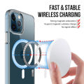 For Apple iPhone 7 Plus iphone 8 Plus Phone Case, For Silicone Luxury Plating Clear Magsafe Wireless Charger Case. 