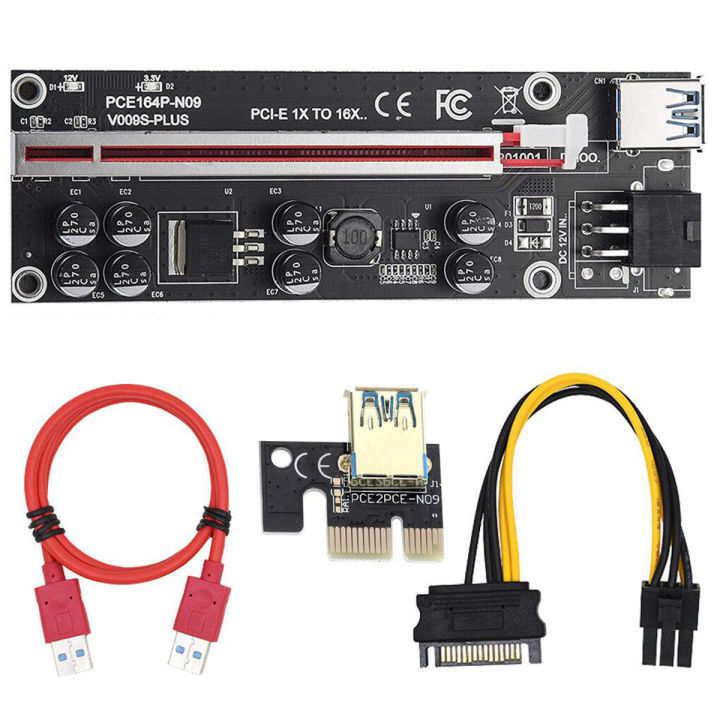 PCIE Riser V011 PRO  PCIE Express Riser V011 PRO PCIE X16 Riser Card for Mining Black card slot black line