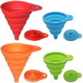 Pack of 2 Folding Universal Silicone Car Funnel: Foldable and Portable for Oil and Fluid Changes. 