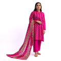 Maahru - Unstitched fabric for women - 2 Piece (Blended Lawn) - Pink Harmony. 