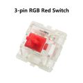 For Cherry MX Mechanical Keyboard Switch Black Red Brown Cyan Green Cream Speed Axis Switch 3Pin RGB For Cherry Switch. 