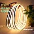 220V Warm Yellow Neon Flexible & Waterproof LED Rope Lights For Indoor/Outdoor Decorations.. 