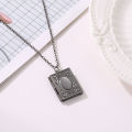 1pc Fashion Carved Vintage Book Locket Necklace Secret Hiding Place Photo Locket Necklace Book Box Photo Locket Pendant Necklace. 