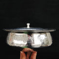 Steel Handi for cooking and serving | 2kg capacity | 10 Inch | Family Size | Hammered Design. 