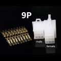 5set / lot 2 3 4 6 9 pin Quick Connection Motorcycle Ebike Line Docking Car Wire Connector Automotive Electrical Wire Cable Terminal Plug Kits. 