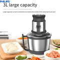 Chopper Machine Electric  - Meat Grinder - Hand Chopper - Qeema Machine - 6 Stainless Steel Sharp Blades - Powerfull Motor - Meat Chopper - Food Processor - 3 Liters Electric Chopper - Mixer Machine - Blender Machine - Meat Cutter - kitchen Accessories. 