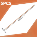 11.8 Inch Length Pure Copper Round Rod Bare Copper Metal Rod Solid Copper Rod Lathe Bar Stock (5 Pcs, 3 mm Dia). 