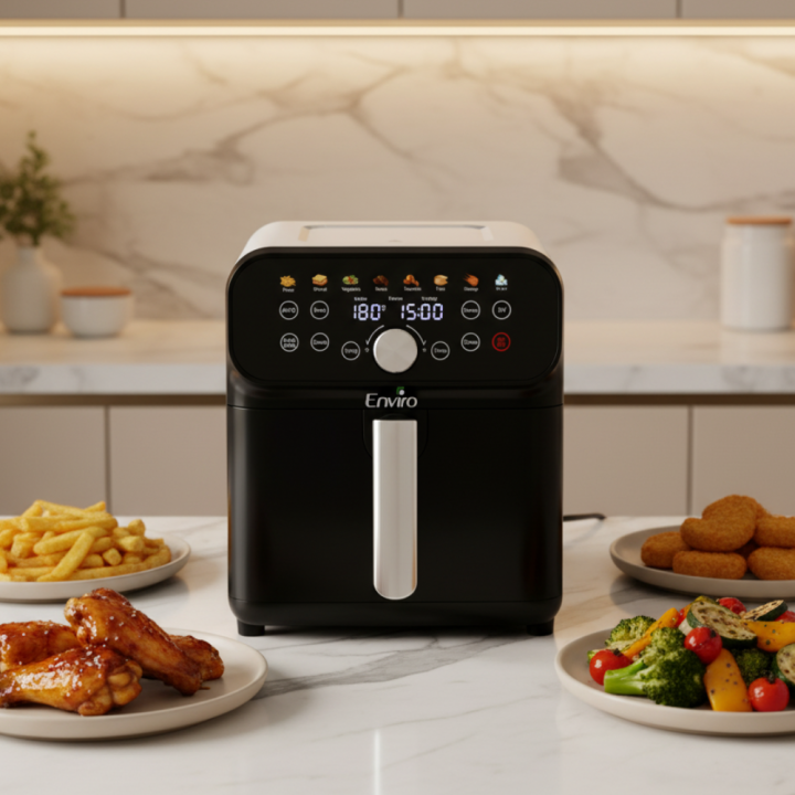 Enviro Air Fryer EAF-9102 | 6.5L, 1600W, Digital Multifunction, Oil-Free Healthy Frying – Best for Pakistani Kitchens
