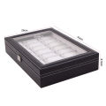 MyleCart Leather watch storage box with 24 slots, new men's watch storage box, watch display box, black jewelry gift box best gift. 