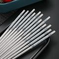 1 Pairs Reusable Chinese Silver Chopsticks With Chopstick Helper & Holder For Kids, Reusable Chopstick, Chinese Chop stick, Cooking Chopsticks, Noodles Chopsticks, Sushi Chopsticks,. 