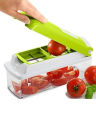 Nicer Dicer Plus 14-in-1 Vegetable Cutter, Fruit Slicer, Vegetable Peeler, All-in-One Vegetable & Fruit Slicer, Peeler & Grater. 