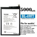 TECNO Spark 7 Pro Battery Replacement BL-49FT Battery with 5000mAh Capacity_Silver. 