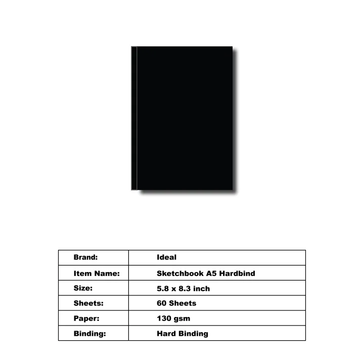 Hard%20Bind%20Sketch%20Book%20-%20A4%20&%20A5%20Size%20-%20130g%20Paper%20(Black%20Color%20Only)%20-%20Image%204