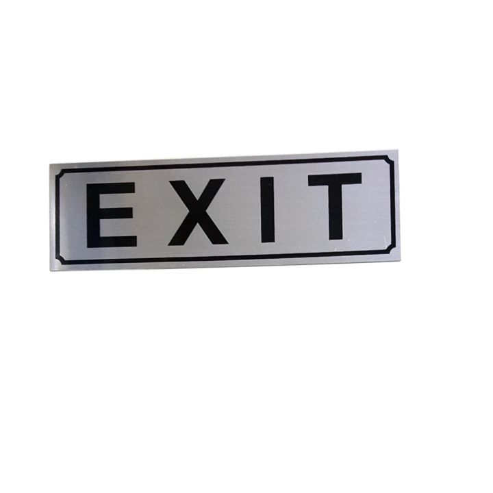 EXIT%20Plate%20(18cm%20x%205cm)%20Aluminium%20Sign%20Plate%20(Mirror%20OR%20Glass%20Mountable%20Name%20Plate)%20-%201%20Piece%20-%20Image%202
