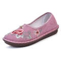 Old Beijing cloth women's anti slip soft sole, comfortable mother's middle-aged and elderly grandmother flat sole single shoes, Hanfu embroidered shoes. 