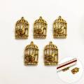 5 pcs pack , Cage Charms ,Jewelry Making Accessories ,Metal charms , scrapbooking charms. 