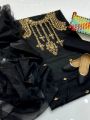 Girl's Dream Fashion Party Collection 2024 3pcs Handmade Dress For Women Organza tilla Aari Beets Embroidry Handmade Shirt Organza Kundan Dupatta Khatan Trouser. 