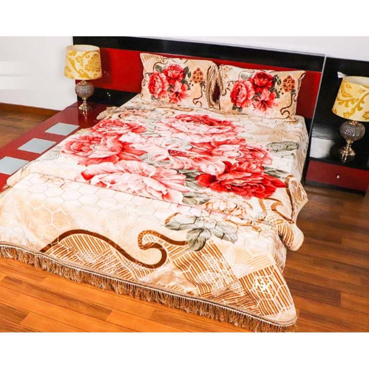 Double bed sized 2ply dowry blanket set