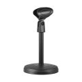 Adjustable Desk Microphone Stand Mic Holder with Clip Max. Height 345mm for Meetings Lectures Podcasts Black (Plastic Base). 