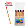 Goldfish High Quality ECO 12 Colour Full Size TRIANGULAR Pencils in Plastic Wallet (01 Pack). 