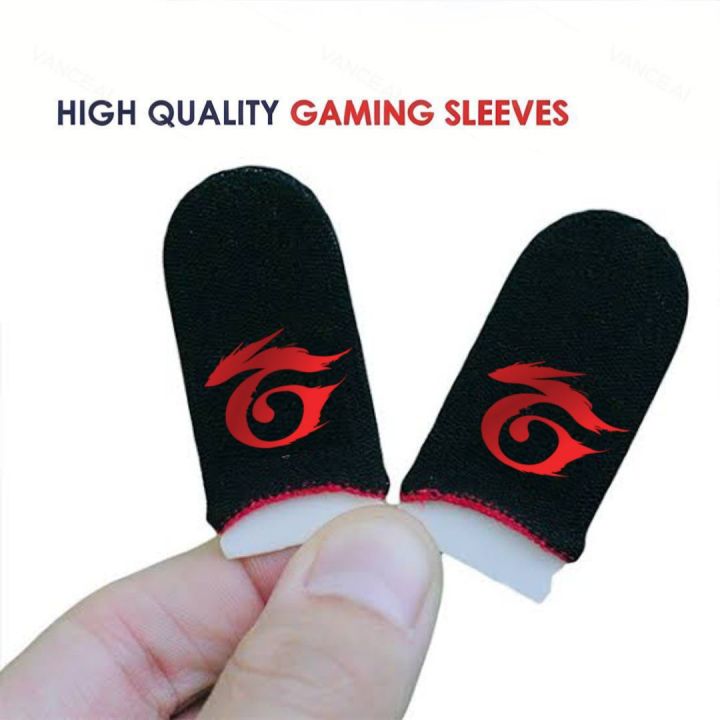Professional Freefire Gaming Finger Sleeves For Mobile Games 1 Pair Anti-sweat Breathable Lycra Carbon Fiber and Fabric Suitable For Tablet Screen Touch