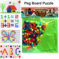Peg Board Puzzle For Kids - Pegged - jigsaw Brain Game For Boys and Girls. 
