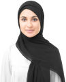 Chiffon Scarf/Stoler - Black By Double A Wears. 