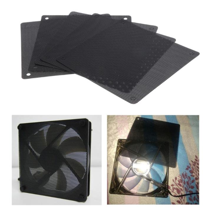 5Pcs/Set 120Mm Cuttable Black PVC PC Fan Dust Filter Computer Case Cooler Dustproof Mesh Cover PC Cooling Accessories
