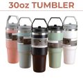 40 oz Stanley Tumbler Mugs 1200ml | Stainless Steel 48 hours Vacuum Insulation | with Leak Proof Handle Straw & Lid | Double Wall Insulated Thermal Coffee Cup Tumbler for Girls Boys Hot & Cold Drinks | Travel, Gym, Office, Outdoor Use Tumbler Water Bottle. 